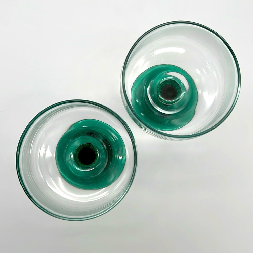 Retro Libbey Cactus Margarita Glasses, Green Stem and Base 16 Ounce (Set of 2) - Picture 5 of 9